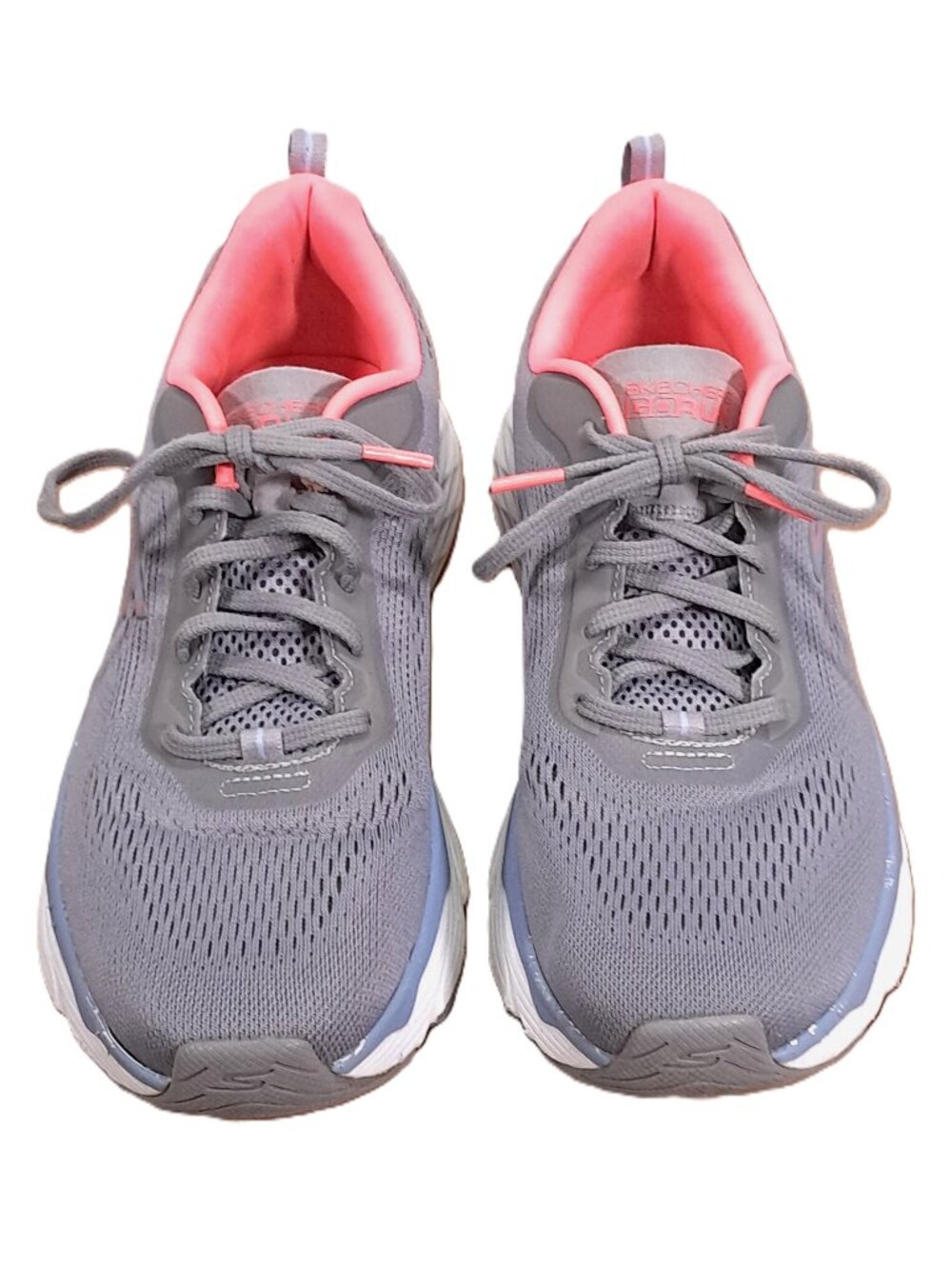 Skechers Max Cushioning Go Run Shoes Women 9.5 Gray Pink Athletic 128551 GYCL - Picture 6 of 14